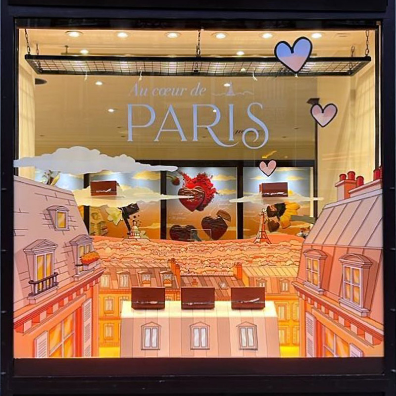 vitrine de chocolat